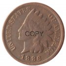 US 1886 Indian Head One Cent Copper Copy Coins