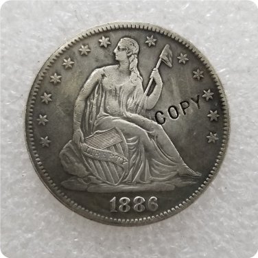 US 1886 Seated Liberty Half Dollar Copy Coin  For Collection