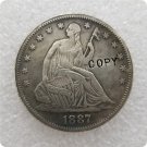US 1887 Seated Liberty Half Dollar Copy Coin  For Collection