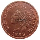 US 1888 Indian Head One Cent Copper Copy Coins