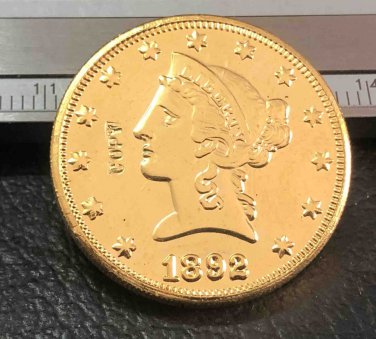 US 1892 Liberty Head Ten Dollars Copy Coin
