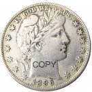 US 1896 Barber Half Dollar Copy Coin