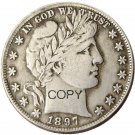 US 1897 Barber Half Dollar Copy Coin
