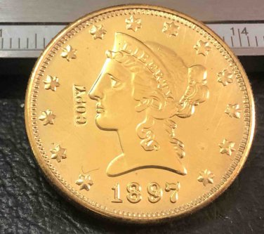 US 1897-S Liberty Head Ten Dollars Copy Coin