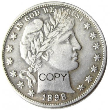 US 1898 Barber Half Dollar Copy Coin