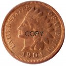 US 1904 Indian Head One Cent Copper Copy Coins