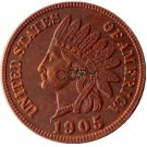 US 1905 Indian Head One Cent Copper Copy Coins
