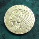 US 1908-D Indian Head $5 Quarter Eagle Five Dollars Copy Coin