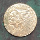 US 1908-S Indian Head Quarter Eagle $5 Five Dollars Copy Coin