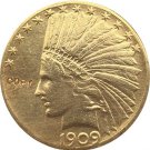US 1909 Indian Head Half Eagle $10 Ten Dollars Gold Copy Coin  For Collection