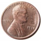 US 1910 Lincoln Head One Cent 100% Copper Copy Coin