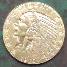 US 1910-D Indian Head Quarter Eagle $5 Five Dollars Copy Coin