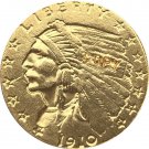 US 1910-S Indian Half Eagle $5 Five Dollars Gold Copy Coin  For Collection