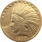 US 1910-S Indian Head Half Eagle $10 Ten Dollars Gold Copy Coin  For Collection