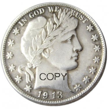 US 1913 Barber Half Dollar Copy Coin