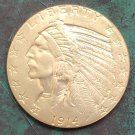 US 1914 Indian Head Quarter Eagle $5 Five Dollars Copy Coin
