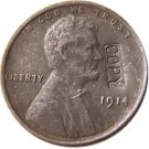 US 1914 Lincoln Head One Cent 100% Copper Copy Coin