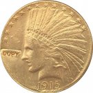 US 1915 Indian Head Half Eagle $10 Ten Dollars Gold Copy Coin  For Collection