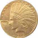 US 1915-S Indian Head Half Eagle $10 Ten Dollars Gold Copy Coin  For Collection