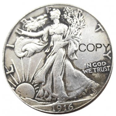 US 1916 Walking Liberty Half Dollar Copy Coin