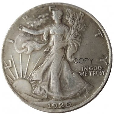 US 1920-D Walking Liberty Half Dollar Copy Coin