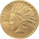 US 1920-S Indian Head Half Eagle $10 Ten Dollars Gold Copy Coin  For Collection
