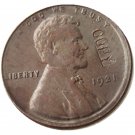 US 1921 Lincoln Head One Cent 100% Copper Copy Coin