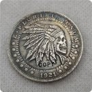 US 1921 Morgan Dollar Indian Head Skull Hobo Nickle Copy Coin For Collection