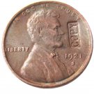 US 1921-S Lincoln Head One Cent 100% Copper Copy Coin