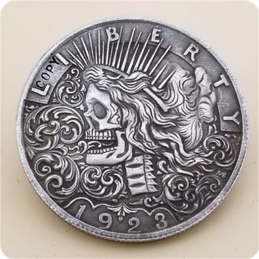 US 1923-P Peace Dollar Hobo Nickle Copy Coin For Collection