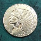 US 1925-D Indian Head $2.5 Quarter Eagle Gold Copy Coin