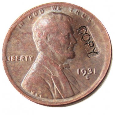 US 1931-S VDB Lincoln Head One Cent Penny Copy Coin