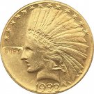 US 1933 Indian Head Half Eagle $10 Ten Dollars Gold Copy Coin  For Collection