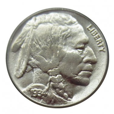 US 1934-D Indian Head 5C Buffalo Nickel Five Cents Copy Coin  For Collection