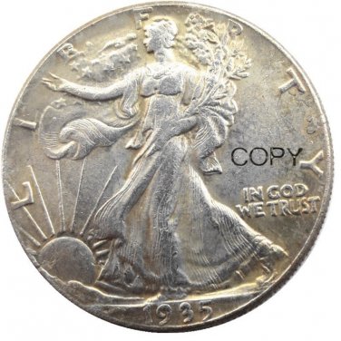 US 1935-D Walking Liberty Half Dollar Copy Coin