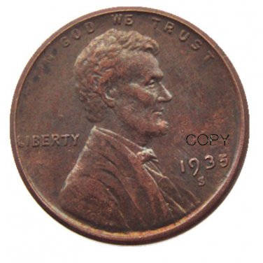 US 1935-S Lincoln Head One Cent Penny Copy Coin