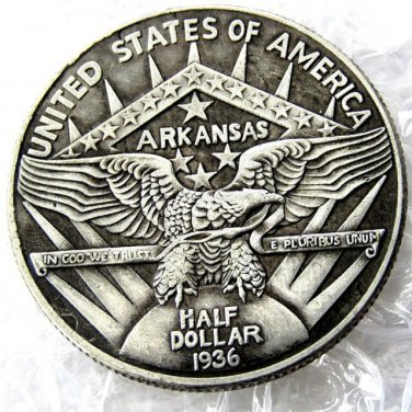 US 1936 Arkansas Centennial Robinson Commemorative Half Dollar Copy Coins  For Collection