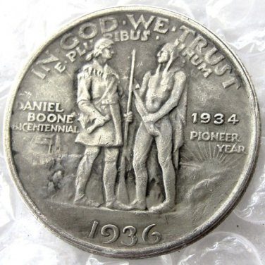 US 1936 Daniel Boone Bicentennial Half Dollar Copy Coins  For Collection