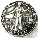 US 1936 Lynchburg Silver Commem Half Dollar Rare Circulated Copy Coins  For Collection