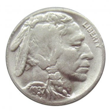 US 1937 Indian Head 5C Buffalo Nickel Five Cents Copy Coin  For Collection