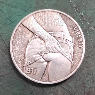 US 1937-D 3-Legged Buffalo Hobo Nickel Copy Coin Type 59