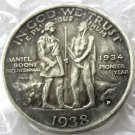 US 1938D Daniel Boone Bicentennial Half Dollar Copy Coins  For Collection
