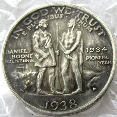 US 1938D Daniel Boone Bicentennial Half Dollar Copy Coins  For Collection
