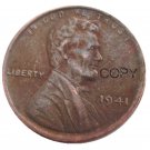 US 1941 Lincoln Head One Cent Penny Copy Coin