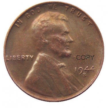 US 1944-S Lincoln Head One Cent Penny Copy Coin