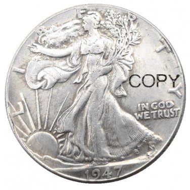 US 1947 Walking Liberty Half Dollar Copy Coin
