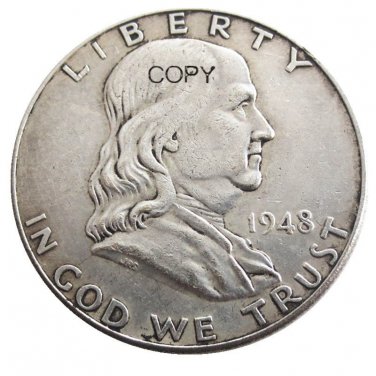 US 1948 Franklin Half Dollar Copy Coin