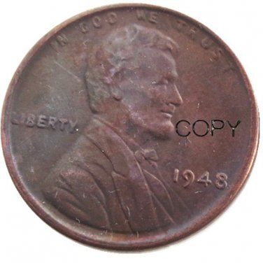 US 1948 Lincoln Head One Cent Penny Copy Coin
