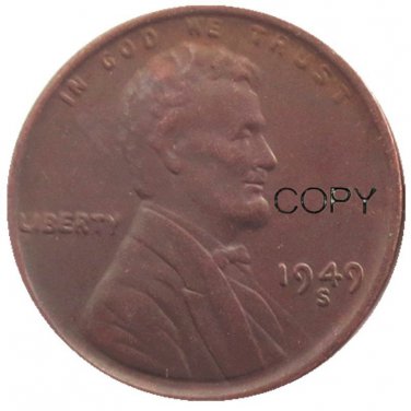 US 1949-S Lincoln Head One Cent Penny Copy Coin