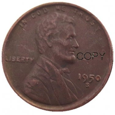 US 1950-S Lincoln Head One Cent Penny Copy Coin